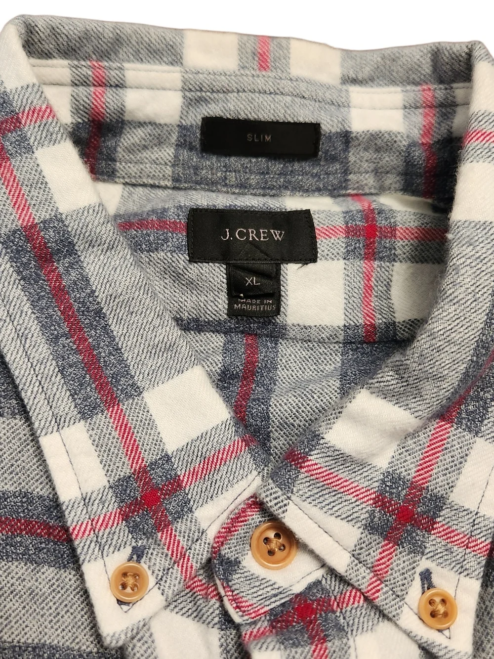 J. Crew Men’s XL Slim Fit Heritage Americana 100% Cotton Plaid Button-Down Shirt